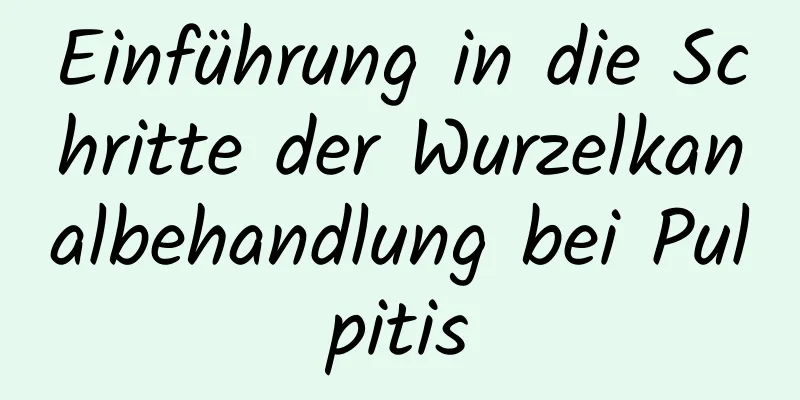 Einführung in die Schritte der Wurzelkanalbehandlung bei Pulpitis