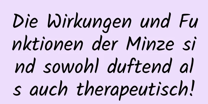 Die Wirkungen und Funktionen der Minze sind sowohl duftend als auch therapeutisch!