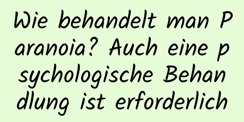 Wie behandelt man Paranoia? Auch eine psychologische Behandlung ist erforderlich