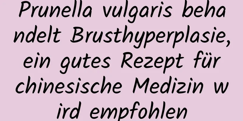 Prunella vulgaris behandelt Brusthyperplasie, ein gutes Rezept für chinesische Medizin wird empfohlen