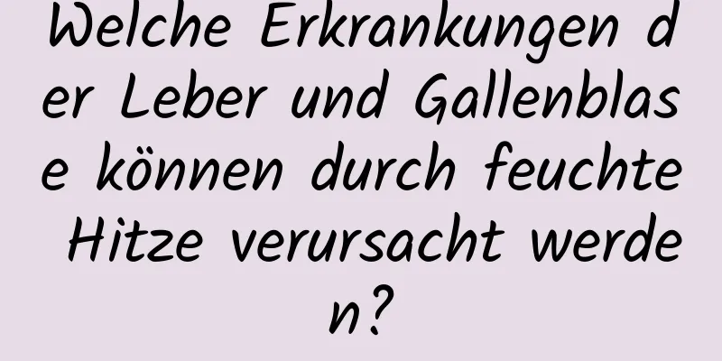 Welche Erkrankungen der Leber und Gallenblase können durch feuchte Hitze verursacht werden?