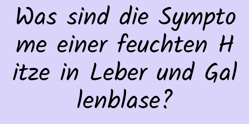 Was sind die Symptome einer feuchten Hitze in Leber und Gallenblase?