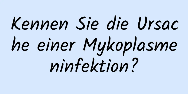 Kennen Sie die Ursache einer Mykoplasmeninfektion?