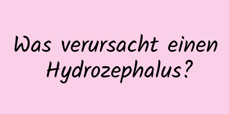 Was verursacht einen Hydrozephalus?