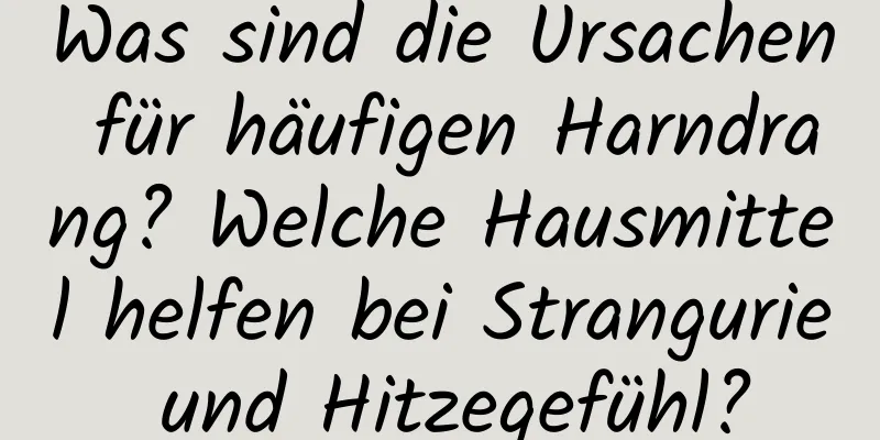 Was sind die Ursachen für häufigen Harndrang? Welche Hausmittel helfen bei Strangurie und Hitzegefühl?