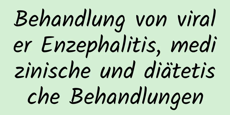 Behandlung von viraler Enzephalitis, medizinische und diätetische Behandlungen