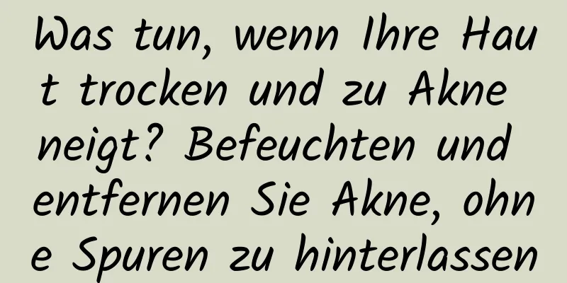 Was tun, wenn Ihre Haut trocken und zu Akne neigt? Befeuchten und entfernen Sie Akne, ohne Spuren zu hinterlassen