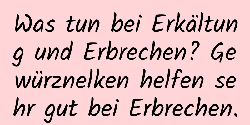 Was tun bei Erkältung und Erbrechen? Gewürznelken helfen sehr gut bei Erbrechen.