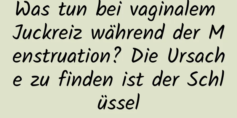 Was tun bei vaginalem Juckreiz während der Menstruation? Die Ursache zu finden ist der Schlüssel