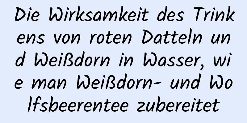 Die Wirksamkeit des Trinkens von roten Datteln und Weißdorn in Wasser, wie man Weißdorn- und Wolfsbeerentee zubereitet