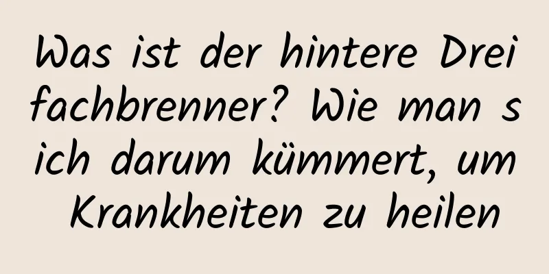 Was ist der hintere Dreifachbrenner? Wie man sich darum kümmert, um Krankheiten zu heilen