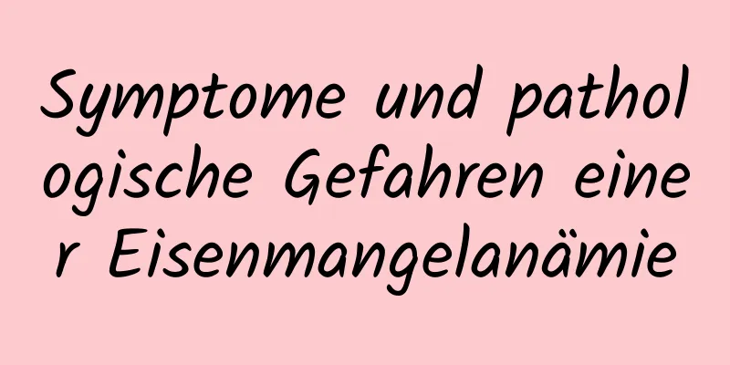 Symptome und pathologische Gefahren einer Eisenmangelanämie