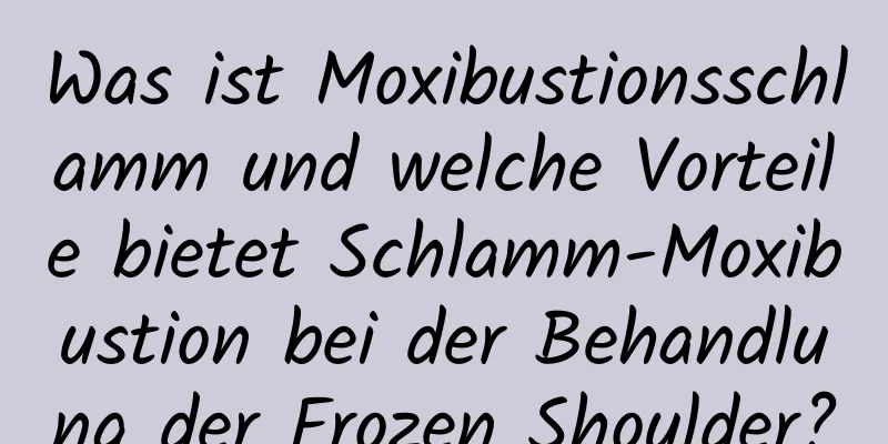 Was ist Moxibustionsschlamm und welche Vorteile bietet Schlamm-Moxibustion bei der Behandlung der Frozen Shoulder?