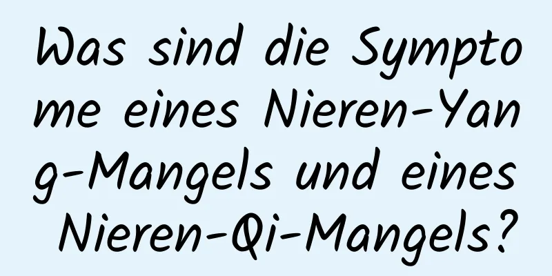 Was sind die Symptome eines Nieren-Yang-Mangels und eines Nieren-Qi-Mangels?