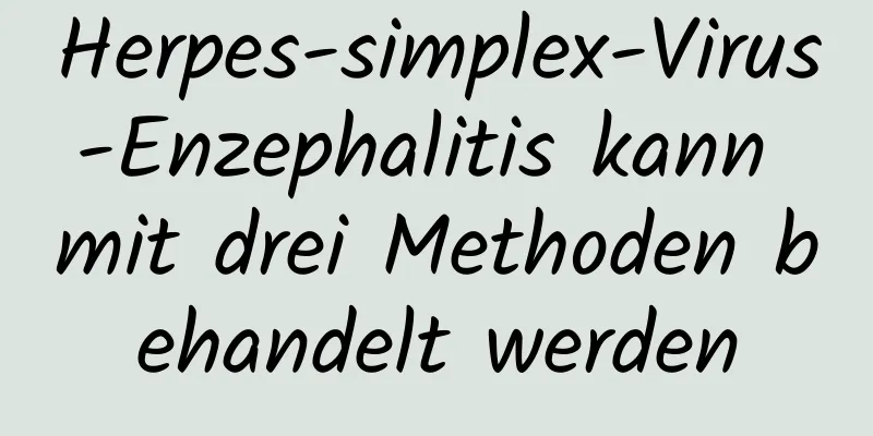 Herpes-simplex-Virus-Enzephalitis kann mit drei Methoden behandelt werden