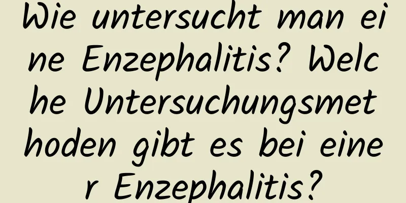 Wie untersucht man eine Enzephalitis? Welche Untersuchungsmethoden gibt es bei einer Enzephalitis?