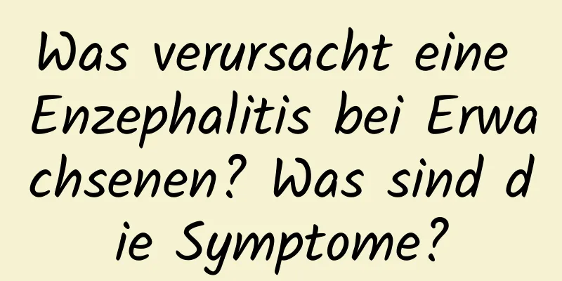 Was verursacht eine Enzephalitis bei Erwachsenen? Was sind die Symptome?