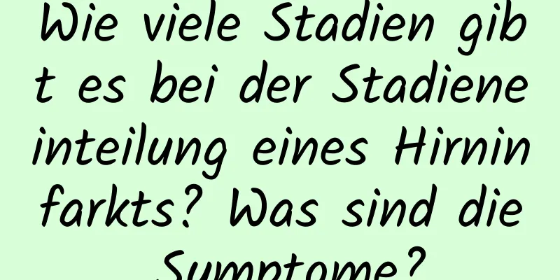 Wie viele Stadien gibt es bei der Stadieneinteilung eines Hirninfarkts? Was sind die Symptome?