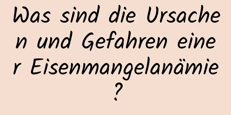 Was sind die Ursachen und Gefahren einer Eisenmangelanämie?