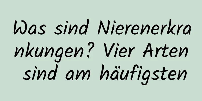 Was sind Nierenerkrankungen? Vier Arten sind am häufigsten