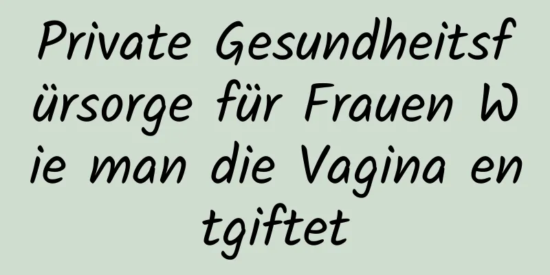 Private Gesundheitsfürsorge für Frauen Wie man die Vagina entgiftet