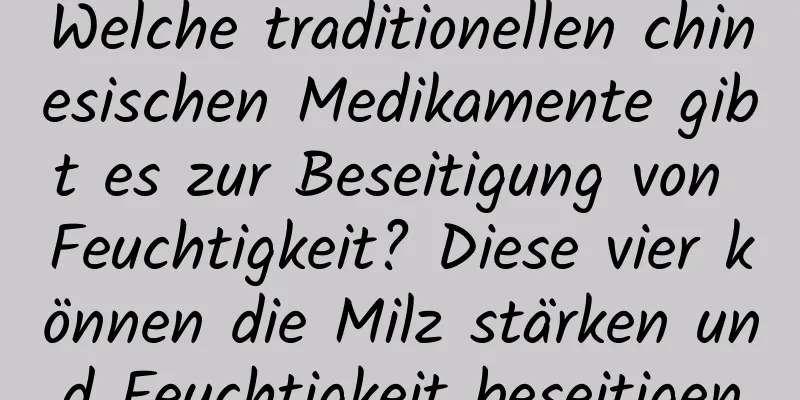 Welche traditionellen chinesischen Medikamente gibt es zur Beseitigung von Feuchtigkeit? Diese vier können die Milz stärken und Feuchtigkeit beseitigen