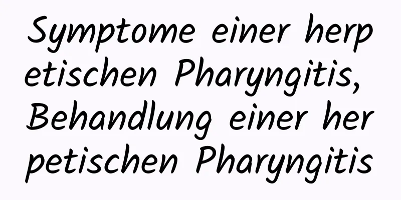 Symptome einer herpetischen Pharyngitis, Behandlung einer herpetischen Pharyngitis