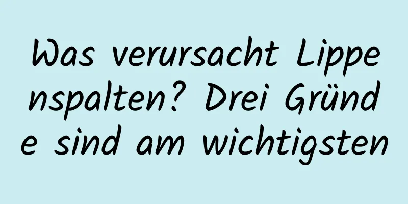 Was verursacht Lippenspalten? Drei Gründe sind am wichtigsten