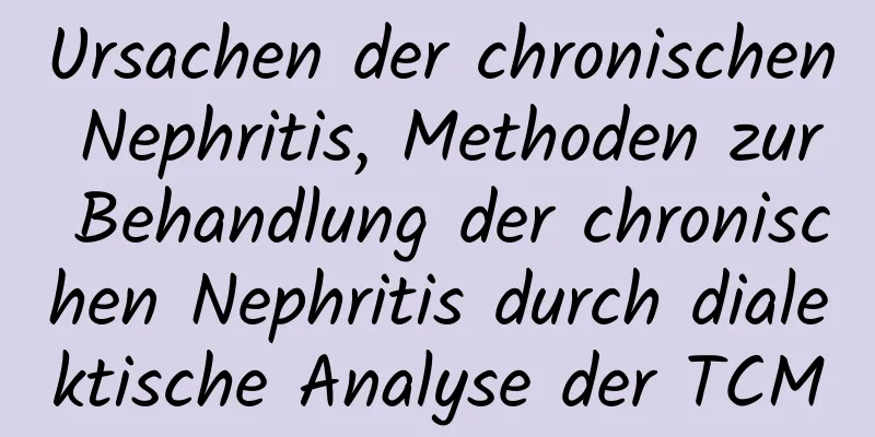 Ursachen der chronischen Nephritis, Methoden zur Behandlung der chronischen Nephritis durch dialektische Analyse der TCM