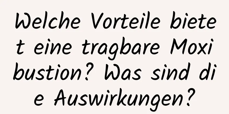 Welche Vorteile bietet eine tragbare Moxibustion? Was sind die Auswirkungen?