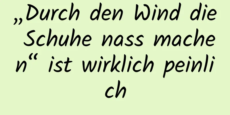 „Durch den Wind die Schuhe nass machen“ ist wirklich peinlich