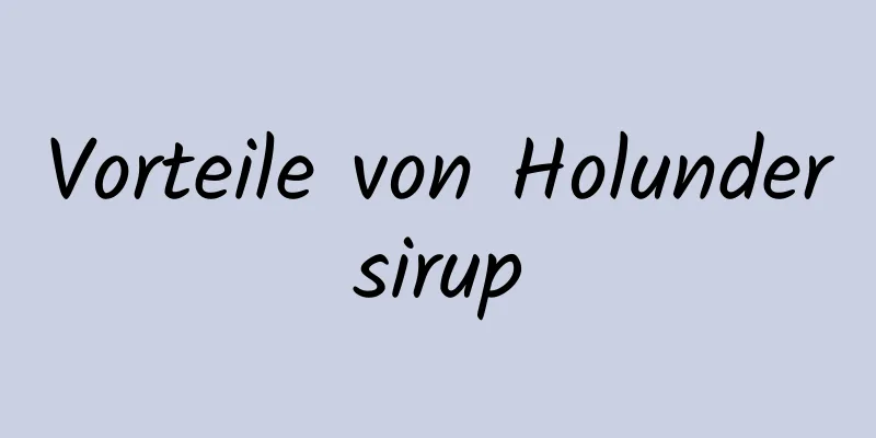 Vorteile von Holundersirup