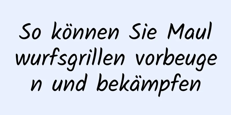 So können Sie Maulwurfsgrillen vorbeugen und bekämpfen