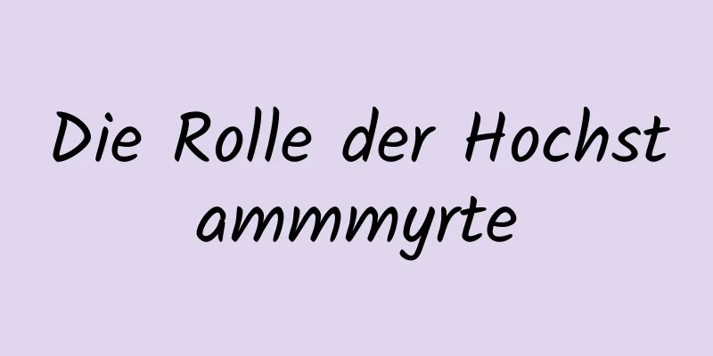 Die Rolle der Hochstammmyrte