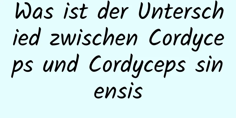 Was ist der Unterschied zwischen Cordyceps und Cordyceps sinensis