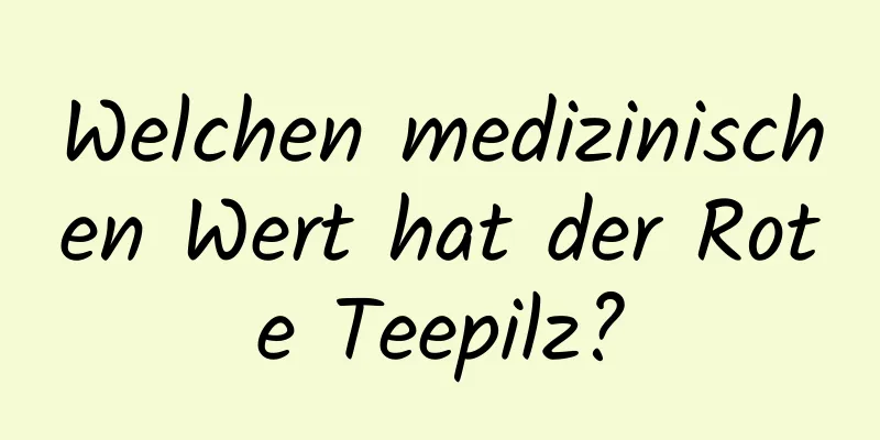 Welchen medizinischen Wert hat der Rote Teepilz?