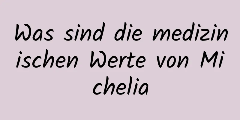 Was sind die medizinischen Werte von Michelia