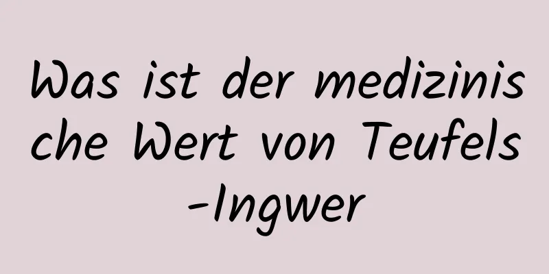 Was ist der medizinische Wert von Teufels-Ingwer