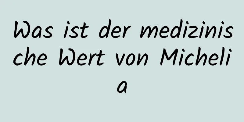 Was ist der medizinische Wert von Michelia