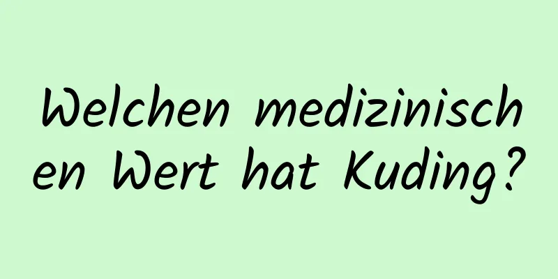 Welchen medizinischen Wert hat Kuding?