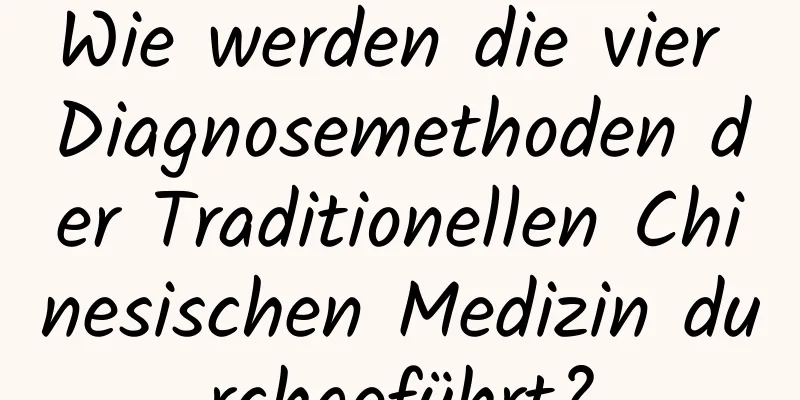 Wie werden die vier Diagnosemethoden der Traditionellen Chinesischen Medizin durchgeführt?