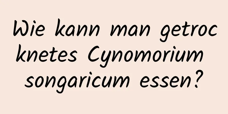 Wie kann man getrocknetes Cynomorium songaricum essen?