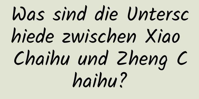 Was sind die Unterschiede zwischen Xiao Chaihu und Zheng Chaihu?