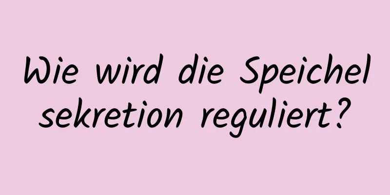 Wie wird die Speichelsekretion reguliert?