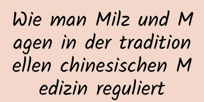 Wie man Milz und Magen in der traditionellen chinesischen Medizin reguliert