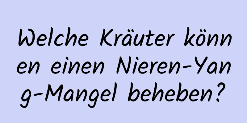 Welche Kräuter können einen Nieren-Yang-Mangel beheben?