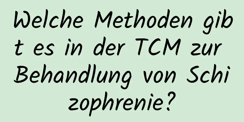 Welche Methoden gibt es in der TCM zur Behandlung von Schizophrenie?