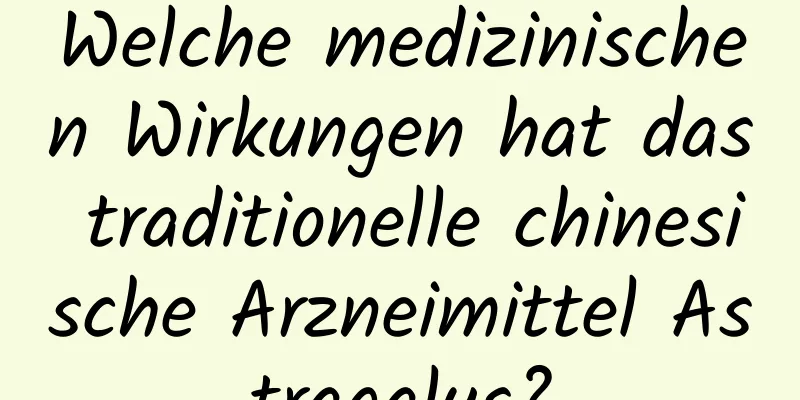 Welche medizinischen Wirkungen hat das traditionelle chinesische Arzneimittel Astragalus?