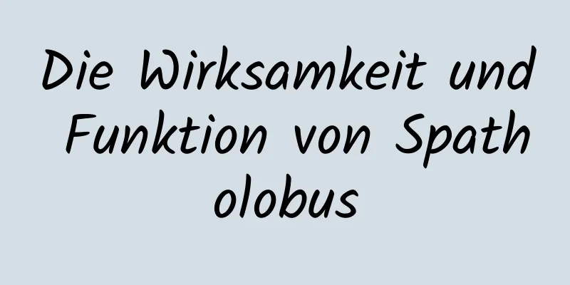 Die Wirksamkeit und Funktion von Spatholobus