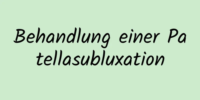 Behandlung einer Patellasubluxation